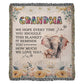 To My Grandma - Elephant Woven Blanket