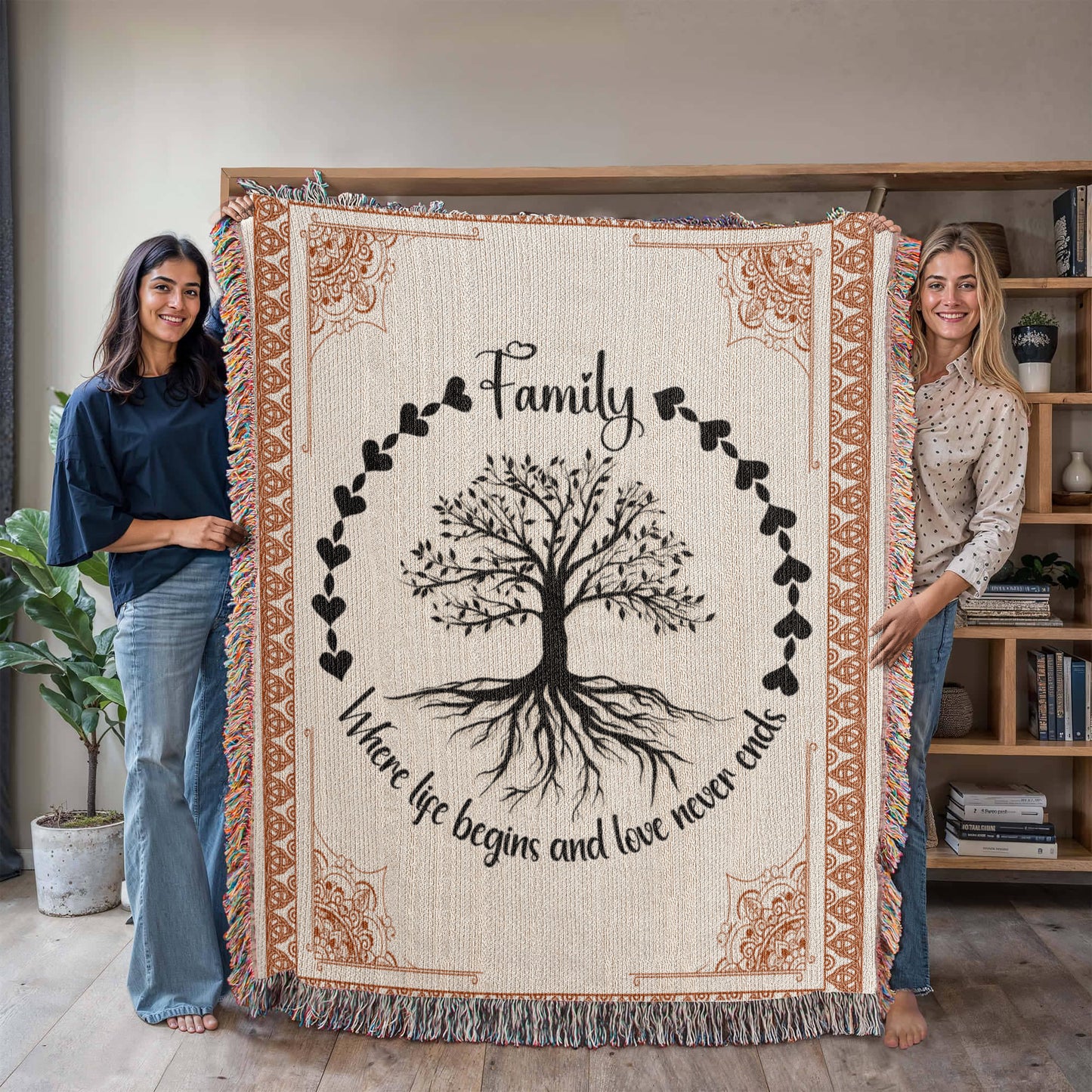 Family Roots, Celtic Tree Woven Blanket