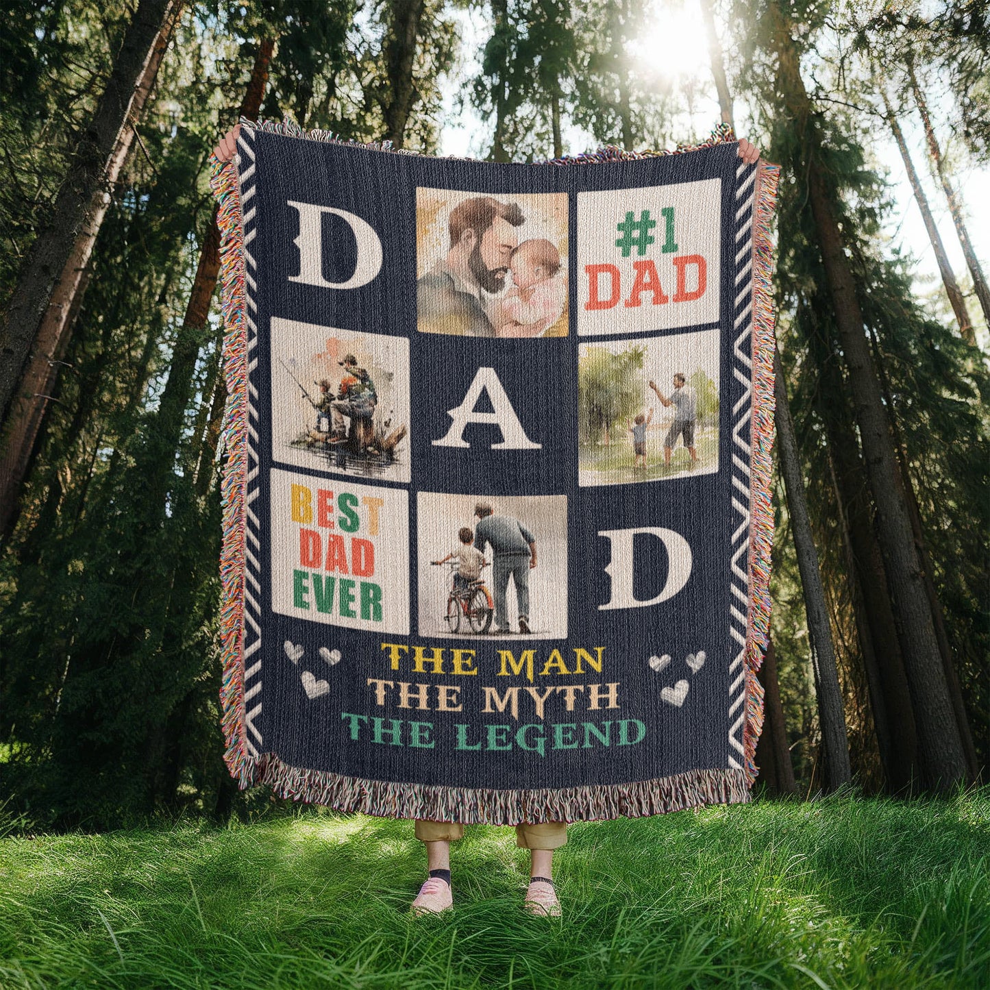 Best Dad Ever - Woven Blanket